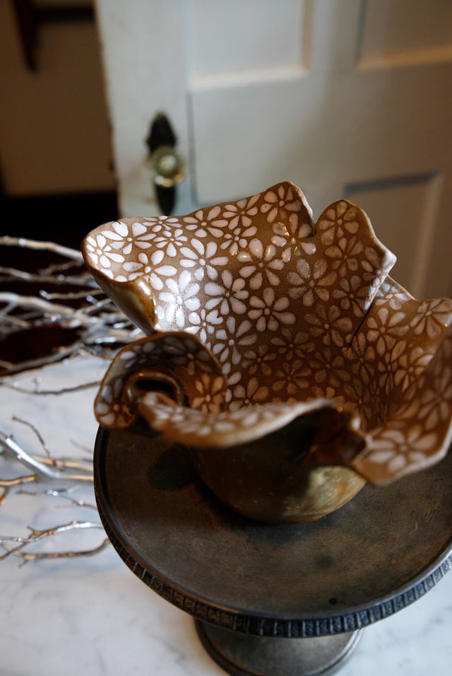 Stoneware Blossom Bowl