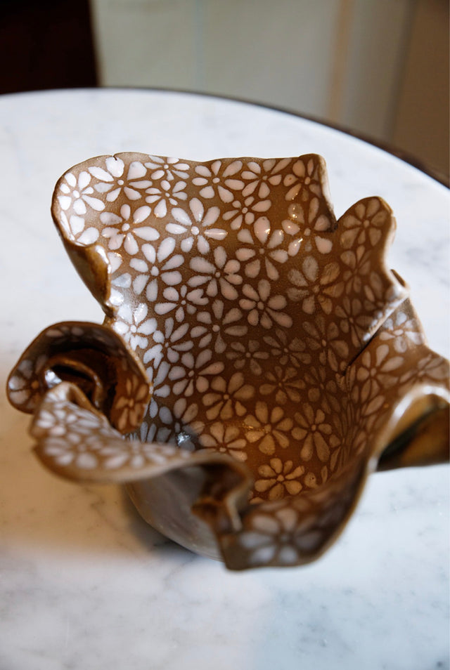Stoneware Blossom Bowl