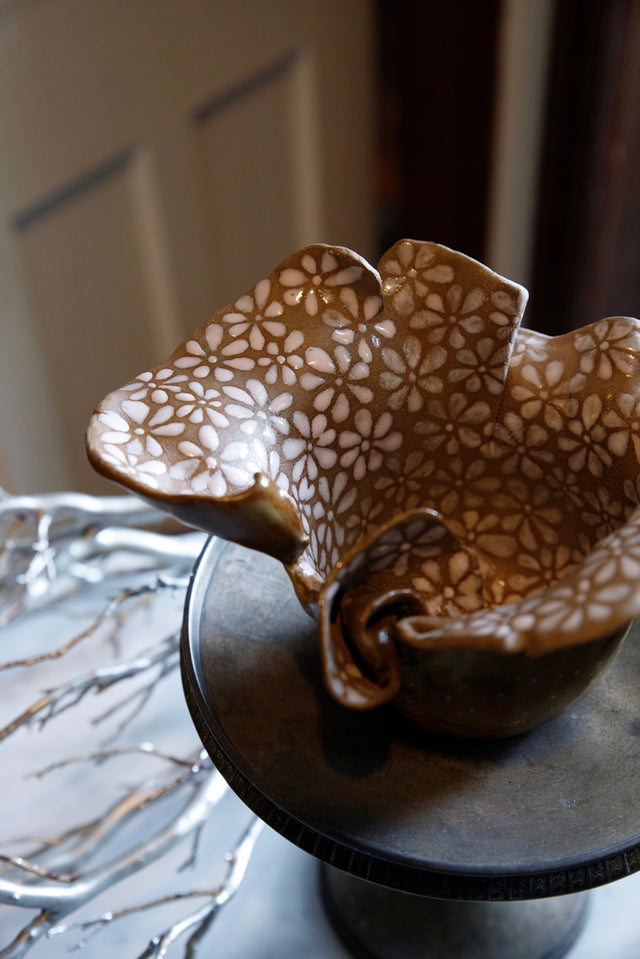 Stoneware Blossom Bowl