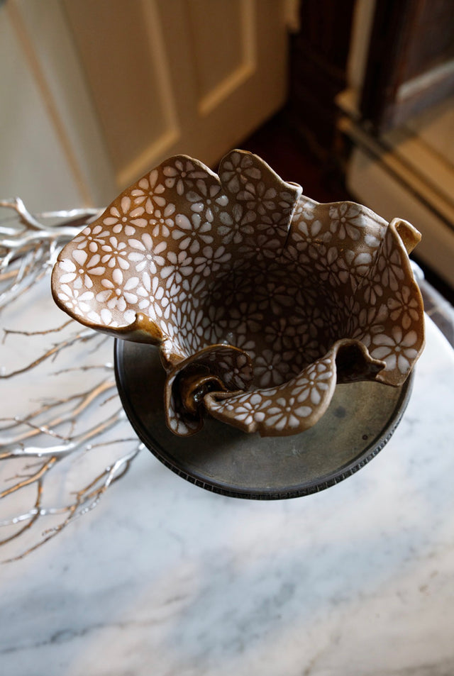 Stoneware Blossom Bowl